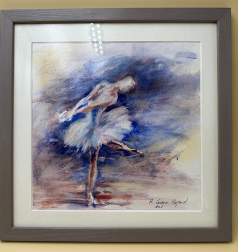 Tableau aquarelle danseuse - tableau,