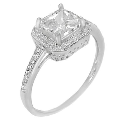 Sterling silver 925 - silver, halo