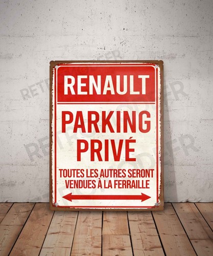 Plaque métal vintage renault - plaque,