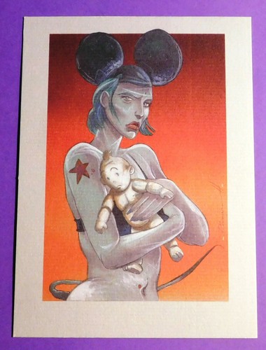 Carte postale tintin - carte, poupée