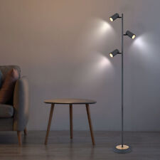 Lampadaire Luminaire de Cuisine Optique Bois Projecteur Mobile Graphite H 154 CM