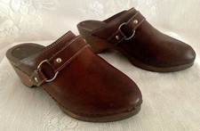Vtg 70s DOLCIS Wood Clogs