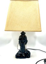 Lampe ceramique noire tete