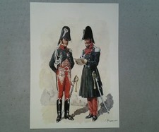 Reproduction d aquarelle d officiers premier empire
