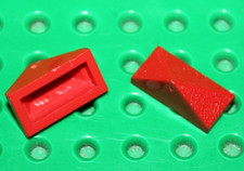 2 x Lego Red Slope 45 2x1