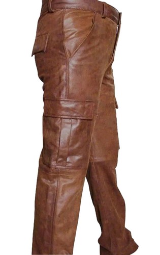 Pantalon cargo homme cuir - pantalon,
