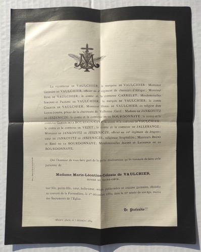 Faire part deces 1880 mme - deces,