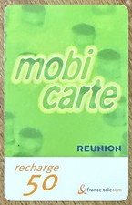 LA RÉUNION MOBICARTE RECHARGE ORANGE GSM PREPAYÉE PREPAID TELECARTE SCHEDA CARTE