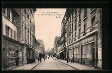 CPA Puteaux, La Rue Godefroy et la Poste 