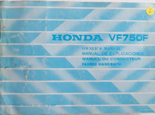 Manuel du conducteur HONDA VF750F de 1982
