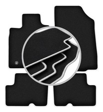 Tapis de sol en Velours noir pour Dacia Duster 2WD 2010-2018 set 4-pcs