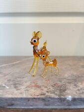 Ancien Faon Bambi Cerf Animaux Miniature Verre Soufflé Murano
