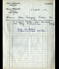 SAINT-PAIXENT / L'ISLE-JOURDAIN (86) FORGE CHARRONNAGE "Henri NALLET" en 1965