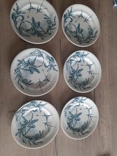 6 assiettes Plates, Longwy Exotique Oiseaux 