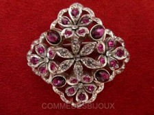 Broche "Carré Losange Fleuri" N° 2 style 3D Habit Mariage - Bijoux pur Vintage