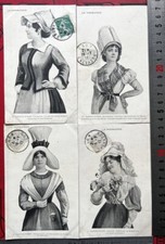 POSTCARDS 1911 NORMANDY COSTUMES ANTIQUE VINTAGE CARD ART NOUVEAU FRENCH FASHION