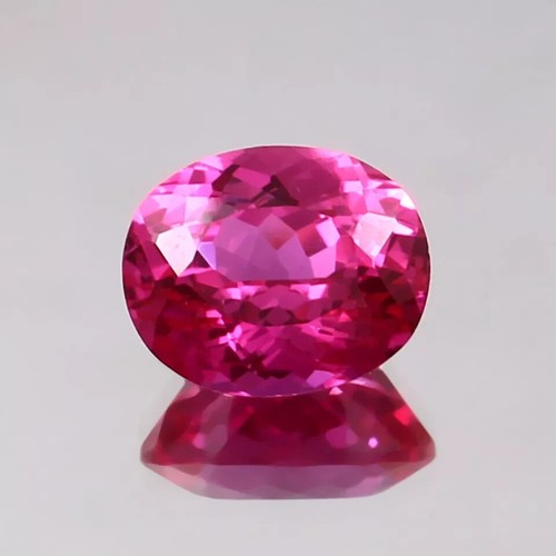 Saphir rose naturel oval - rose, 35