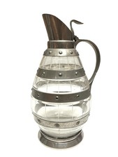 Pichet Art Déco en verre et métal argenté - Gustave Serrurier-Bovy Circa 1920/30