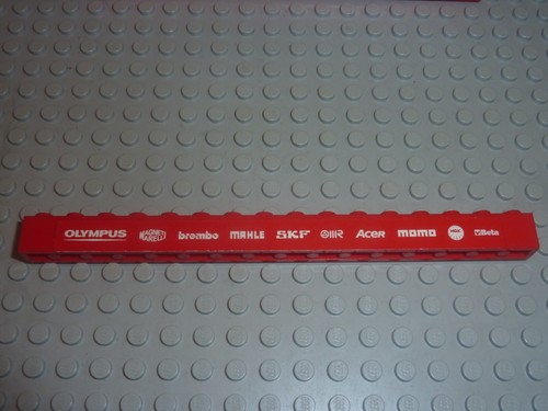 Lego brick with white - brick, 1