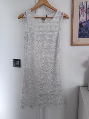 Robe blanche ikks taille - robe,