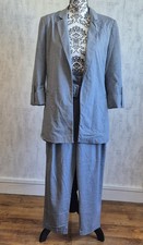Ensemble tailleur femme bershka veste et pantalon taille haute gris  taille M/38