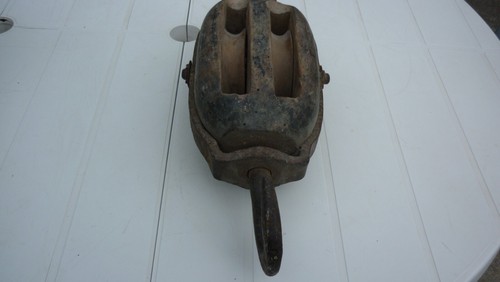 Poulie bateau bois metal - de,