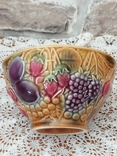 SUPERBE BOL ANCIEN BARBOTINE DE SALINS LES BAINS - VINTAGE FRENCH MAJOLICA  BOWL