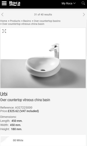 Roca urbi lavabo porcelaine - roca,