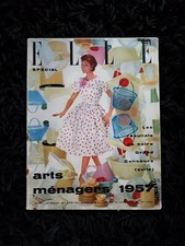 ANCIEN MAGAZINE REVUE "ELLE" NUMÉRO 583 FÉVRIER 1957 MODE 