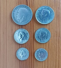 LOT DE 6 PIECES DE GRANDE BRETAGNE EN ARGENT