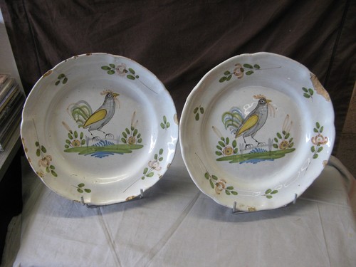 Rare paire assiettes au - rare, d’assiettes