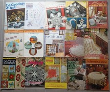 Lot/ 21 revues anciennes de crochet / point de croix / tous les ouvrages ...