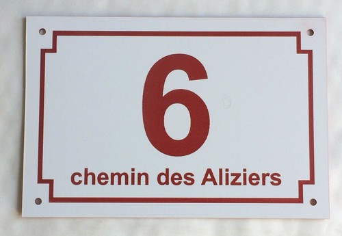 Plaque pvc numero - plaque,
