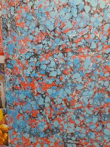 Papier marbré cuve - marbré, à