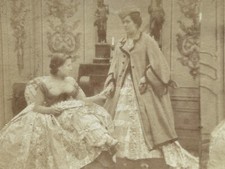 Deux Femmes Mode Erotisme Photo c1860 Stereo Albumine Vintage