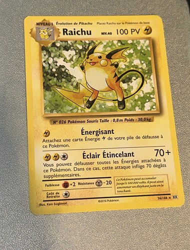 Carte pokémon raichu holo - carte,