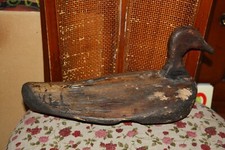 Ancien lappelant canard  leurre  de chasse en bois sculpté