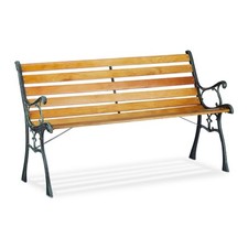 Banc de jardin marron 2 places