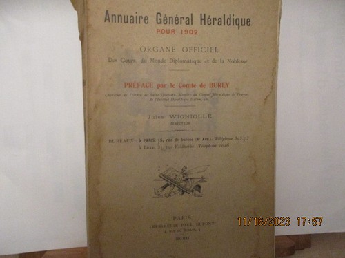 Livre ancien généalogie - livre,