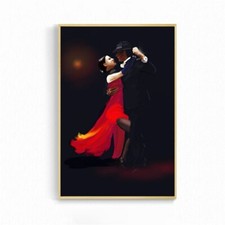 toile tableaux danse tango   50x75 cm  