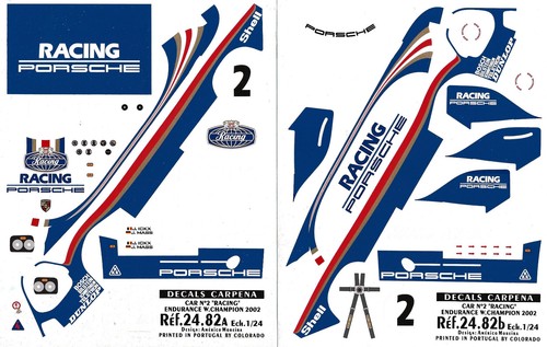 Decals carpena porsche - decals, 1/24