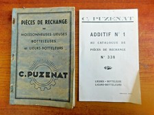 C.PUZENAT Catalogue Pièces de Rechange N° 338 Moissonneuses-Lieuse-Botteleuses  