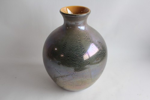 Vase verre art - verre, émaillé