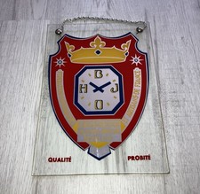 Plaque Verre ANCIENNE  Féd Horlogers Bijoutiers Artisans Joaillier OLD EMAILLEE