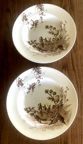 Anciennes assiettes soupe - 2,