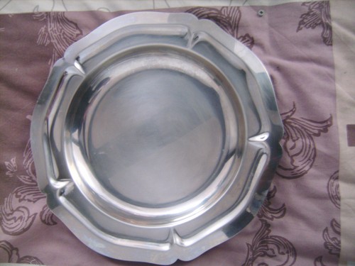 Plat rond creux inox massif - plat,