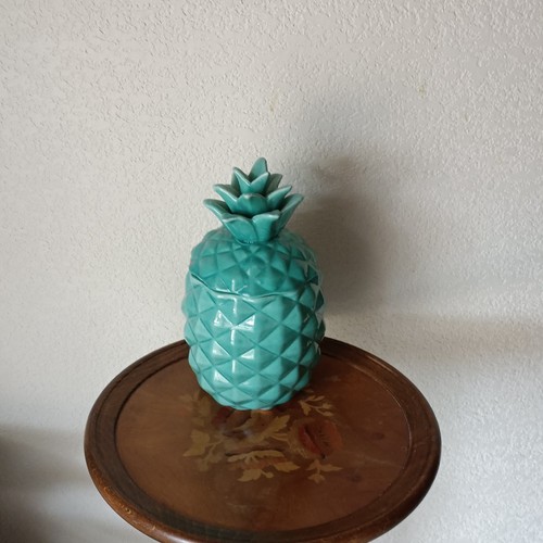 Ananas céramique turquoise - en,
