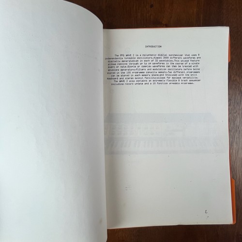 Vintage ppg wave manual - vintage,