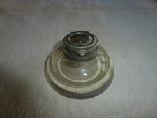 ANCIEN ENCRIER EN CRISTAL MOULE