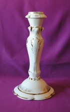 EXCEPTIONNEL GRAND BOUGEOIR CHANDELIER VINTAGE  EN FAIENCE DE CHAROLLES SIGNE